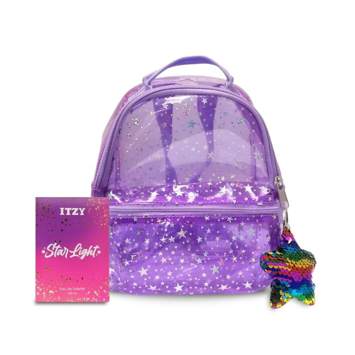 Set de Perfume Itzy Star Light EDT 100 ml + Mochila Lila