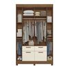 Closet Altavision Guarapuava 6 Puertas 4 Cajones Caf&eacute; Blanco