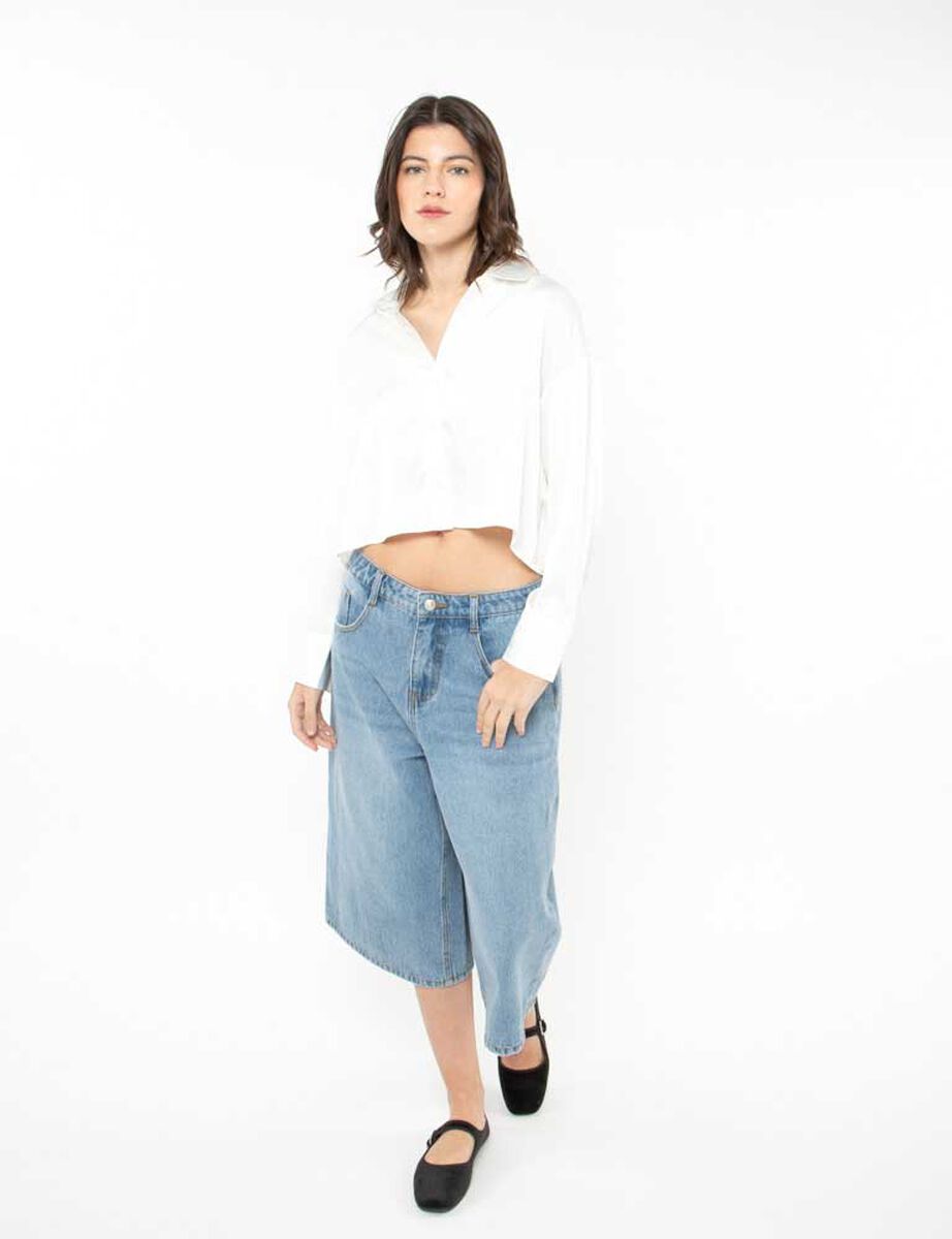Blusa Crop Manga Larga Mujer Icono