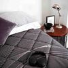 Cama Europea Flex 1,5 Plazas Black + Respaldo Modern + Velador Rover