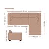 Sofá Seccional Living Factory Samy 4 Cuerpos Chocolate Sofá Seccional Living Factory Samy 4 Cuerpos Chocolate