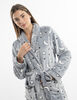 Bata Coral Fleece Lunas Mujer Icono
