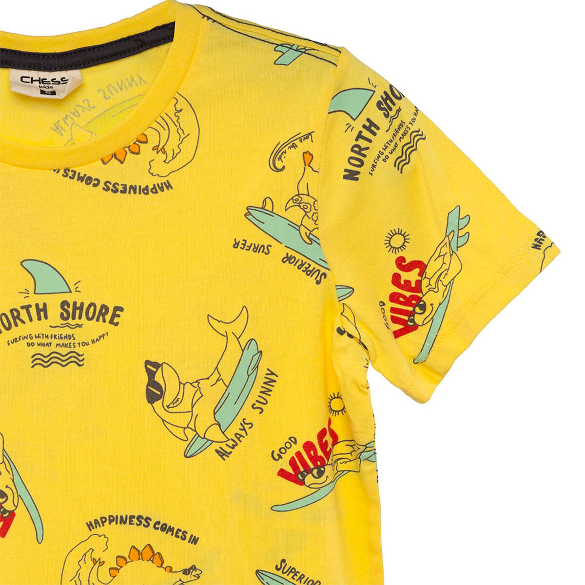 Polera Manga Corta Niño Chess