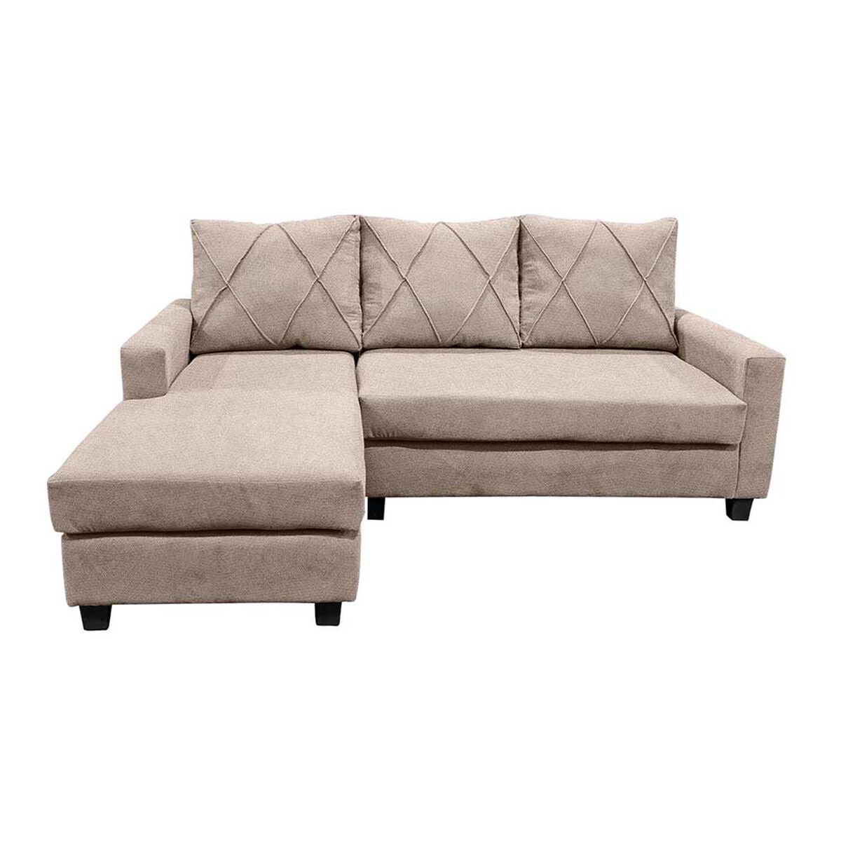 Sofá Seccional Izquierdo Living Factory Eko 3 Cuerpos Beige