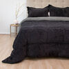 Cubrecama Doral Super King Negro Outboss Sherpa