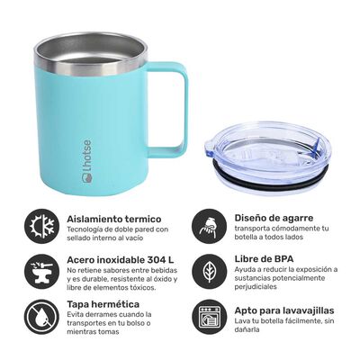 Imagen 2 del producto Taza Térmica Insulada Camping Lhotse 350 ml Azul