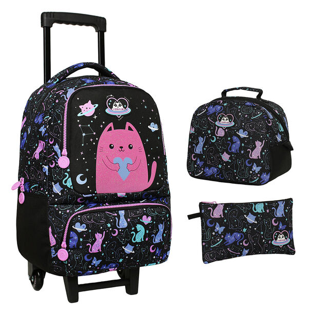 Pack Mochila con Ruedas, Estuche y Lonchera Head