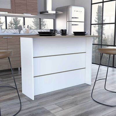 Barra Auxiliar TuHome Fendi 4 Puertas Blanco Castaño