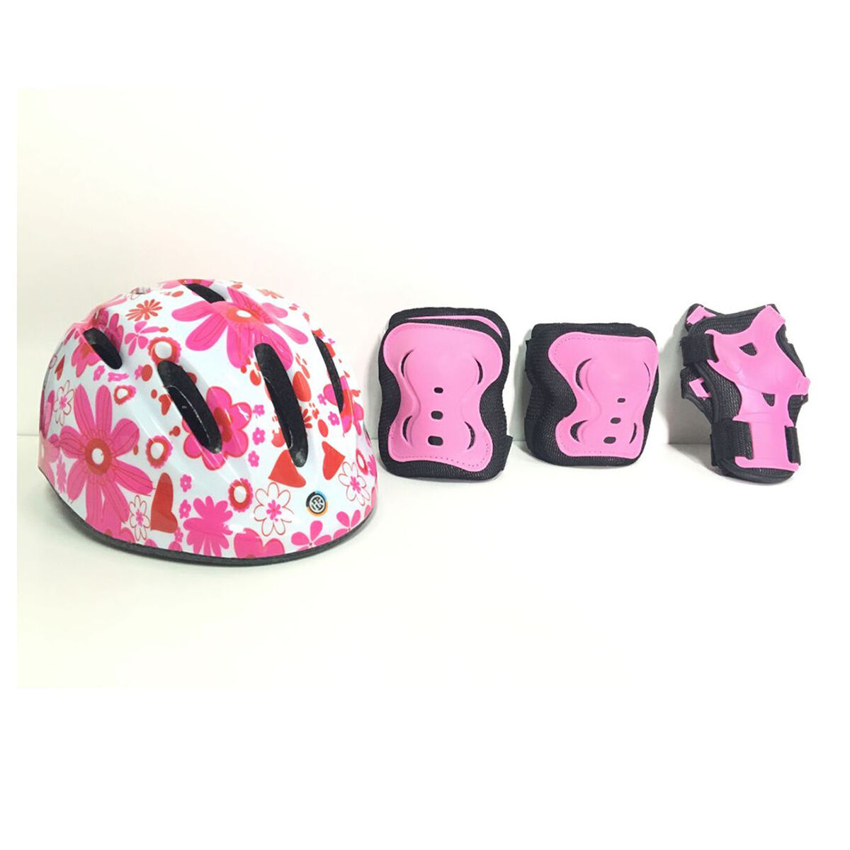 Set Protección de Patinaje 1 Casco + 2 Rodilleras + 2 Coderas +2 Muñequeras Hook