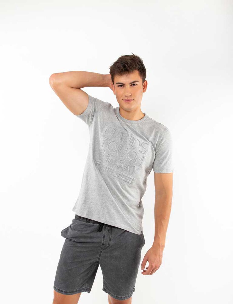 Polera Relieve Manga Corta Hombre Fiorucci