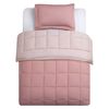 Plumón Liso Casa Linda 1,5 Plazas Bicolor Rosado
