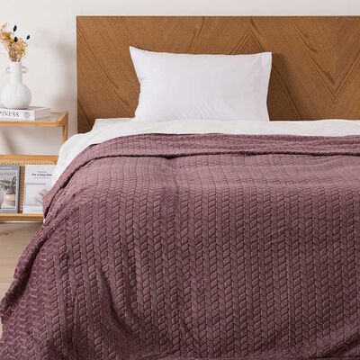 Imagen 1 del producto Frazada Mashini Jqd Flannel Nevada 1.5 Plazas Morado