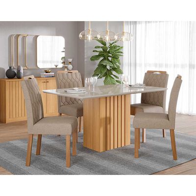 Imagen 2 del producto Juego de Comedor Decocasa Ana  4 Sillas Off White