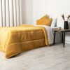 Plumón Corduroy Coral Sherpa Mashini Súper King Liso Amarillo