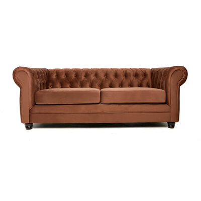 Sofá Barra Design Chesterfield 3 Cuerpos Café