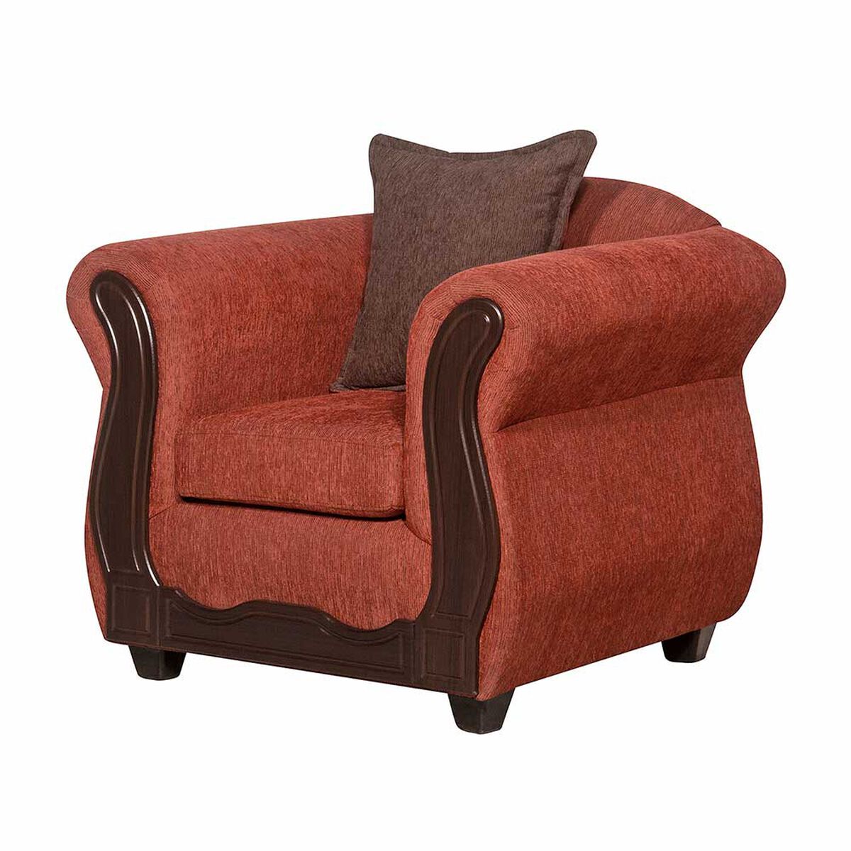 Juego de Living Black Factory Barcelona 4 Cuerpos Terracota