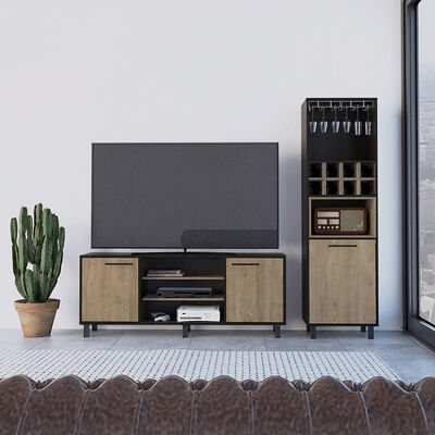 Combo Rack TV + Bar TuHome Kaia