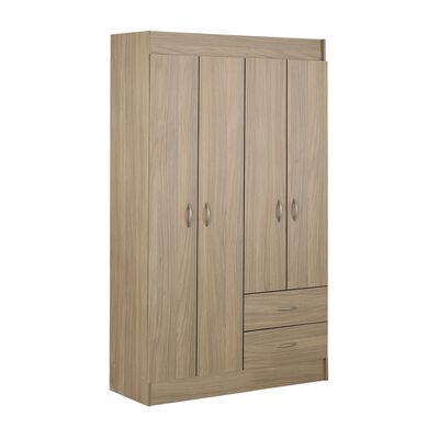 Imagen 1 del producto Closet Stanford 4 Puertas 2 Cajones Nogal