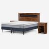 Cama Europea Rosen Base Dividida King Indie + Respaldo + 2 Veladores Ferrera