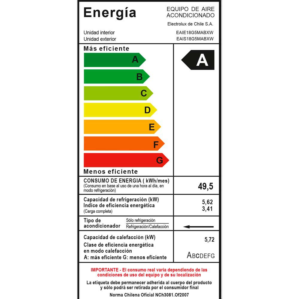 Aire Acondicionado Split Inverter Electrolux EAIX18 18000 BTU, foto 7