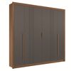 Closet Altavision Miletto 6 Puertas 3 Cajones Caf&eacute; Grafito