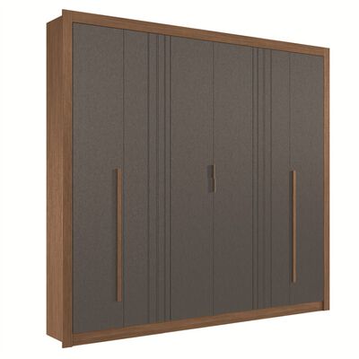 Closet Altavision Miletto 6 Puertas 3 Cajones Café Grafito