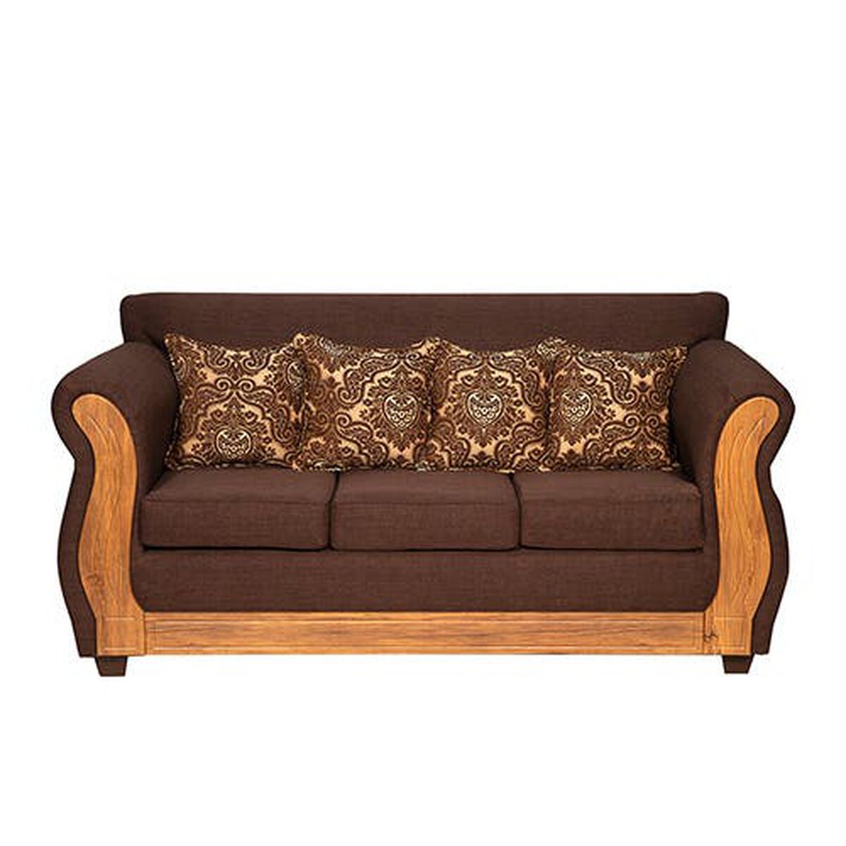 Sofá Essenza David 3 Cuerpos Café