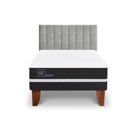 Cama Europea CIC 1,5 Plazas Ortopedic + Respaldo Sile