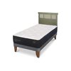 Cama Europea CIC 1,5 Plazas Premium + Respaldo Dublin Olivo