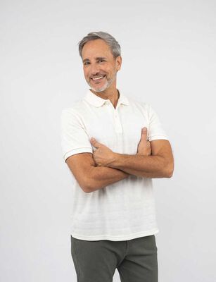 Imagen 1 del producto Polera Piqué Manga Corta Hombre Portman Club Ecru, Gris, Navy, Verde