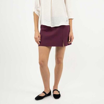 Falda Mini Mujer Zibel Burdeo