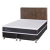 Box Spring CIC Base Dividida 2 Plazas New Ortopedic + Respaldo Baker