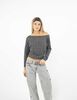 Polera  Off Shoulder Y2K Manga Larga Mujer Icono