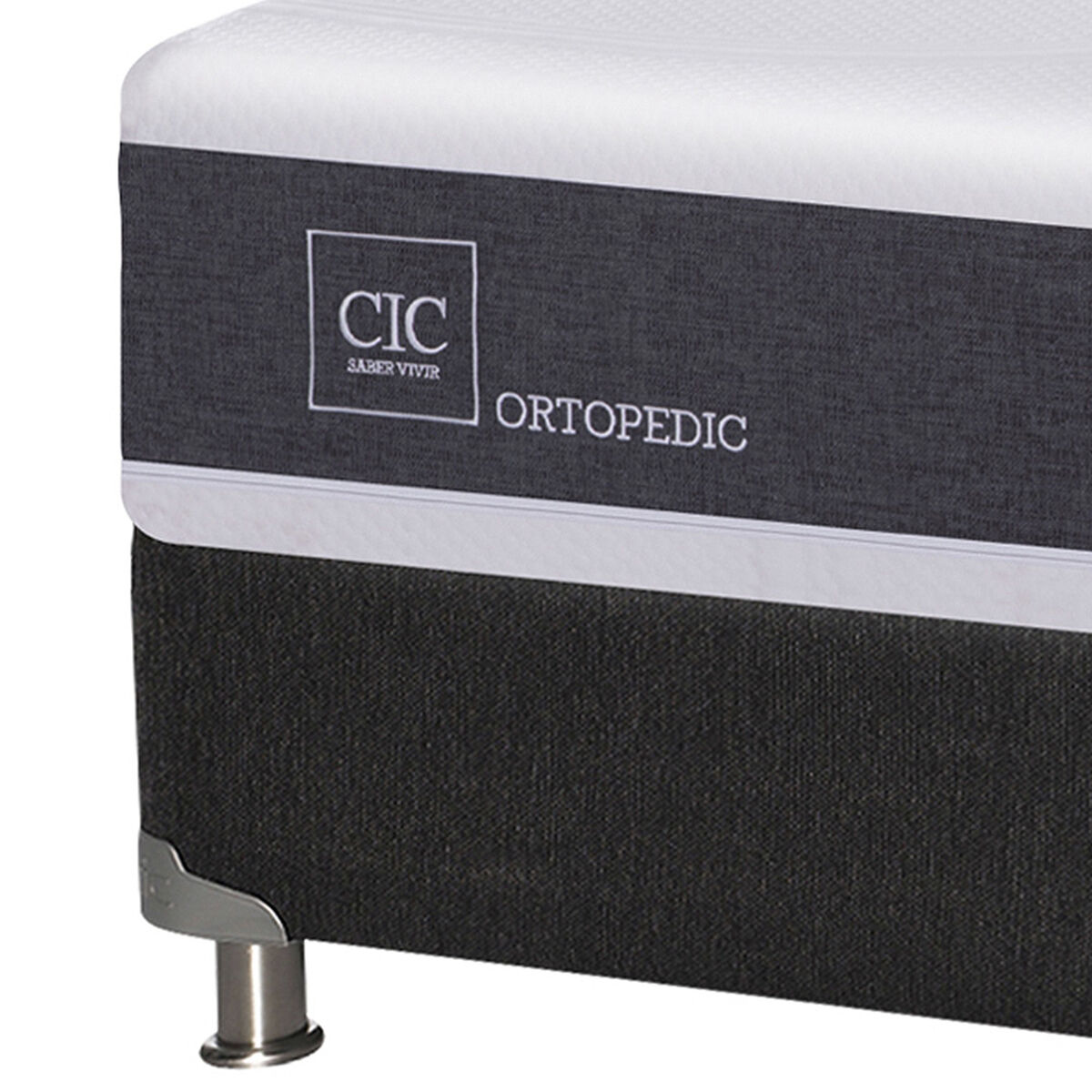 Box Spring CIC Base Dividida King Ortopedic + Almohadas + Sabana