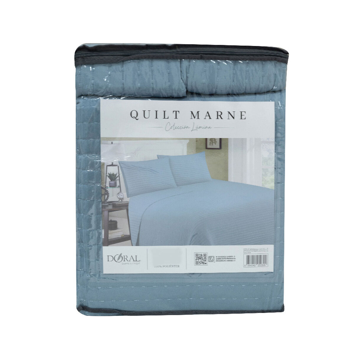 Quilt Doral 1,5 Plazas Lumi Marne  Azul