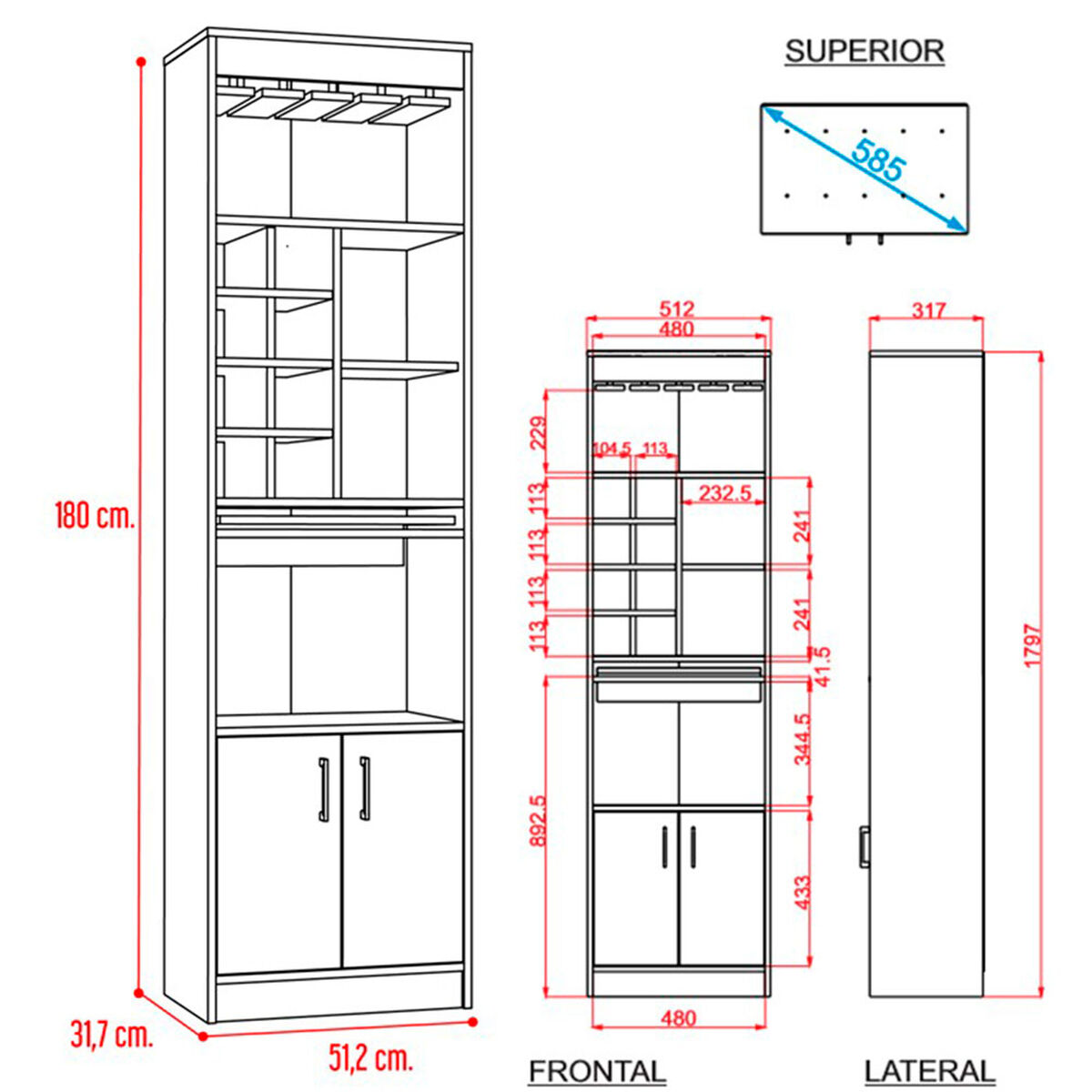 Mueble Bar TuHome Syrah