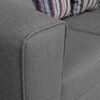 Sofá Elegant Detail Santa Fe 2 Cuerpos Tela Gris