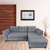 Sofá Seccional Living Factory Samy 4 Cuerpos Gris