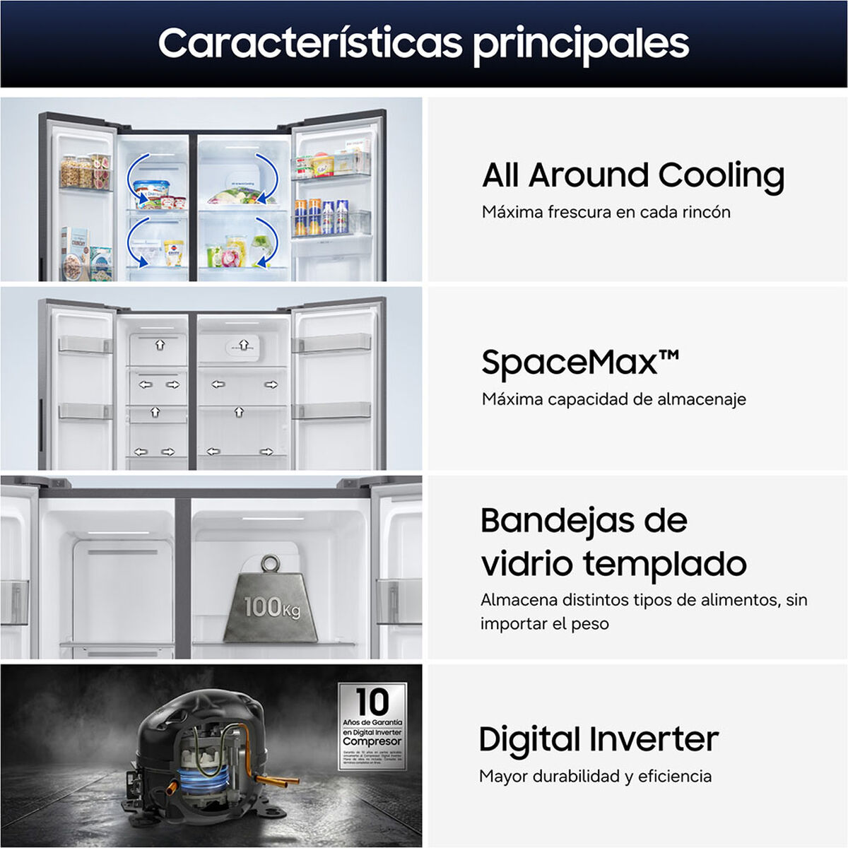 Refrigerador Side by Side Samsung RS40H53XDTZS 346 L