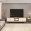 Rack TV Vekkahome Nadine Hasta 75" Beige Café
