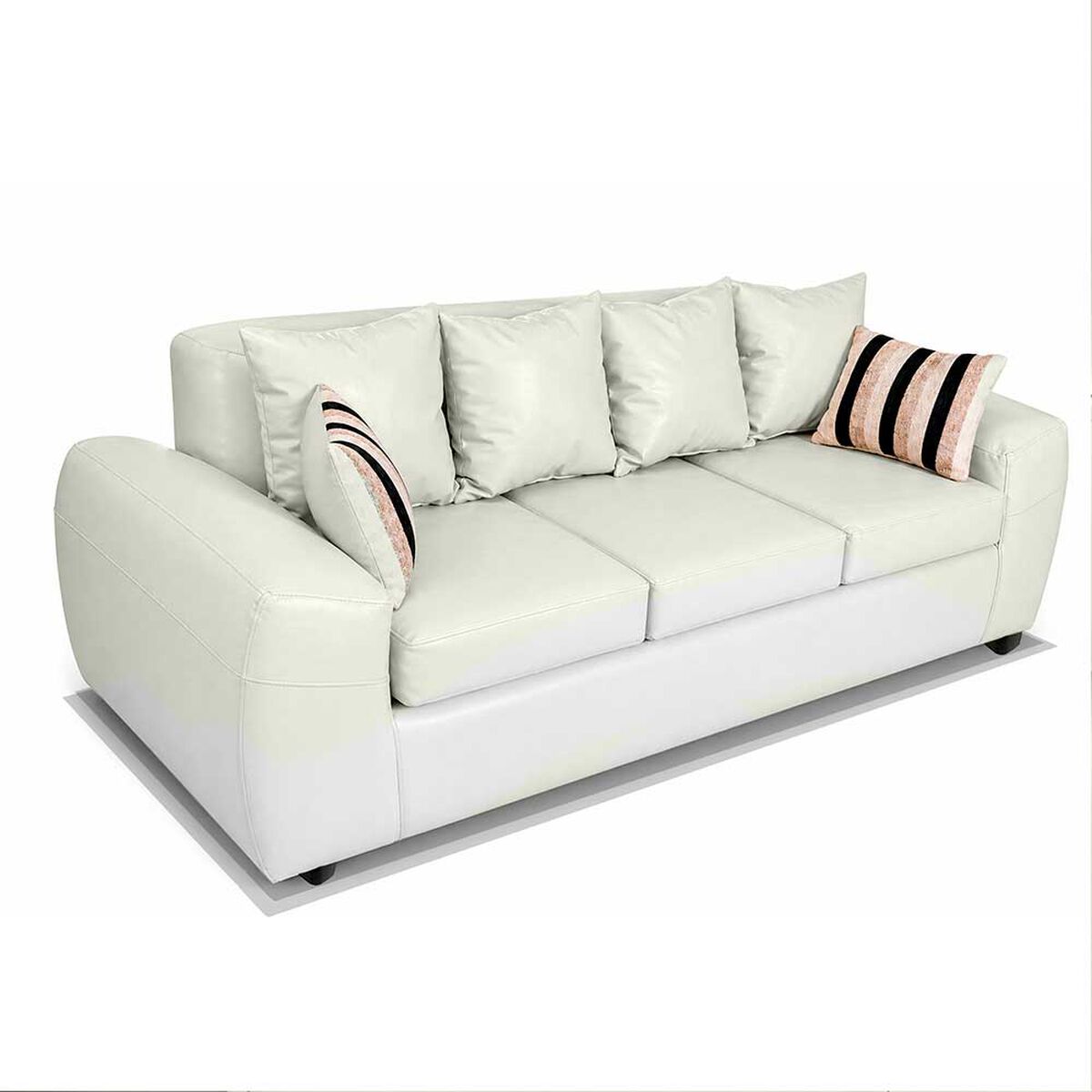 Juego de Living Elegant Detail New Houston 3-1-1 Cuerpos Blanco