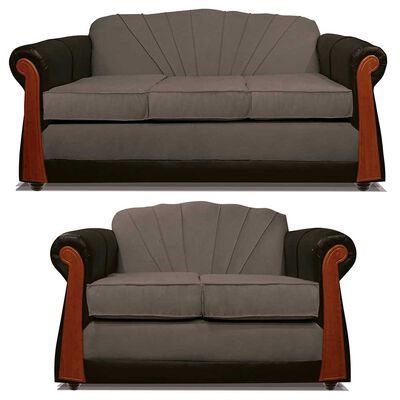 Juego de Living Elegant Detail Marsella Sofá 3 Cuerpos + Sofá 2 Cuerpos Gris
