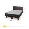 Cama Europea CIC Base Dividida 2 Plazas Hybrid Plus Infinity + Respaldo Villarrica