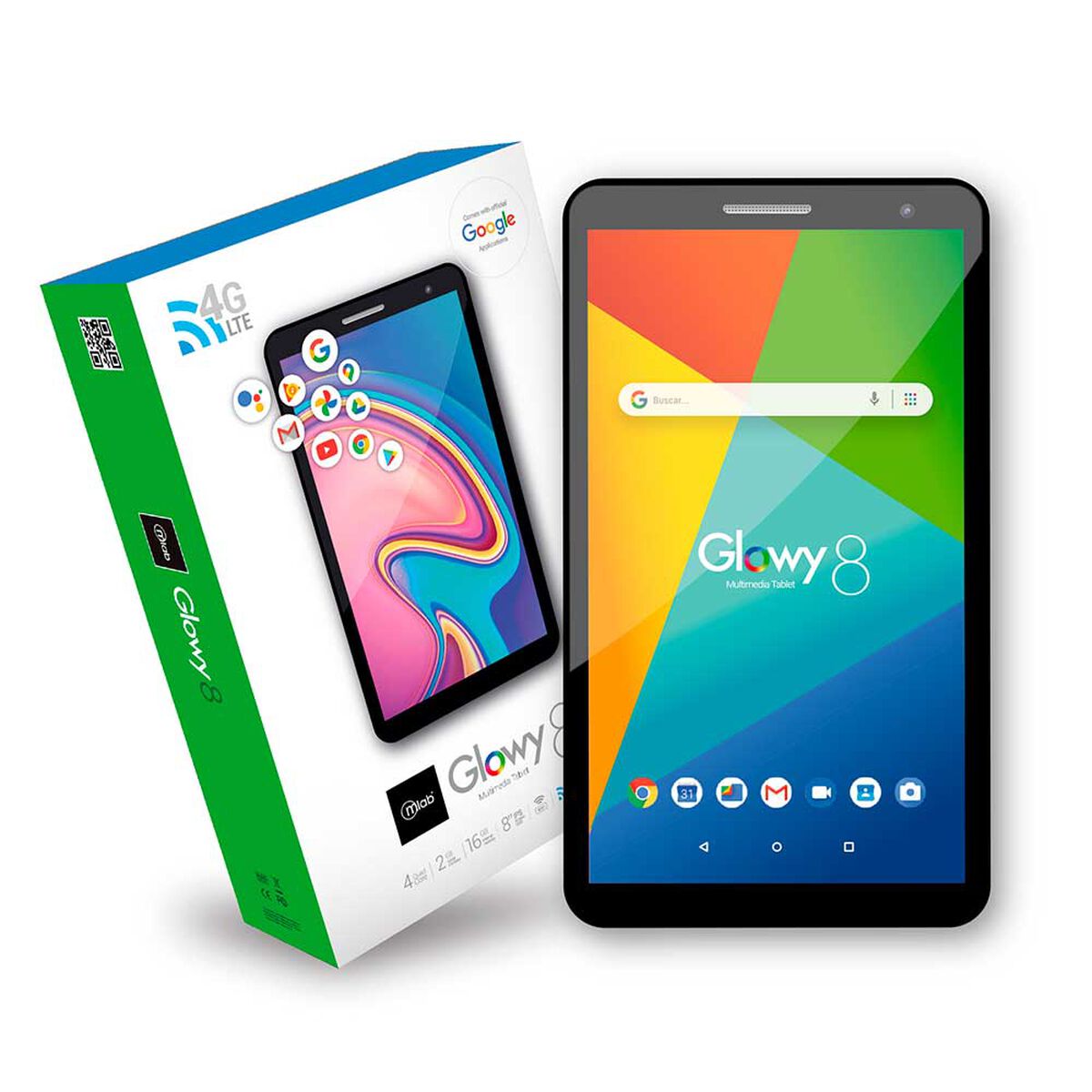 Tablet Mlab 8931 Cortex A53 Quad Core 2GB 16GB 8" Negro