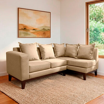 Seccional Derecho Living Factory Berlin 4 Cuerpos Beige