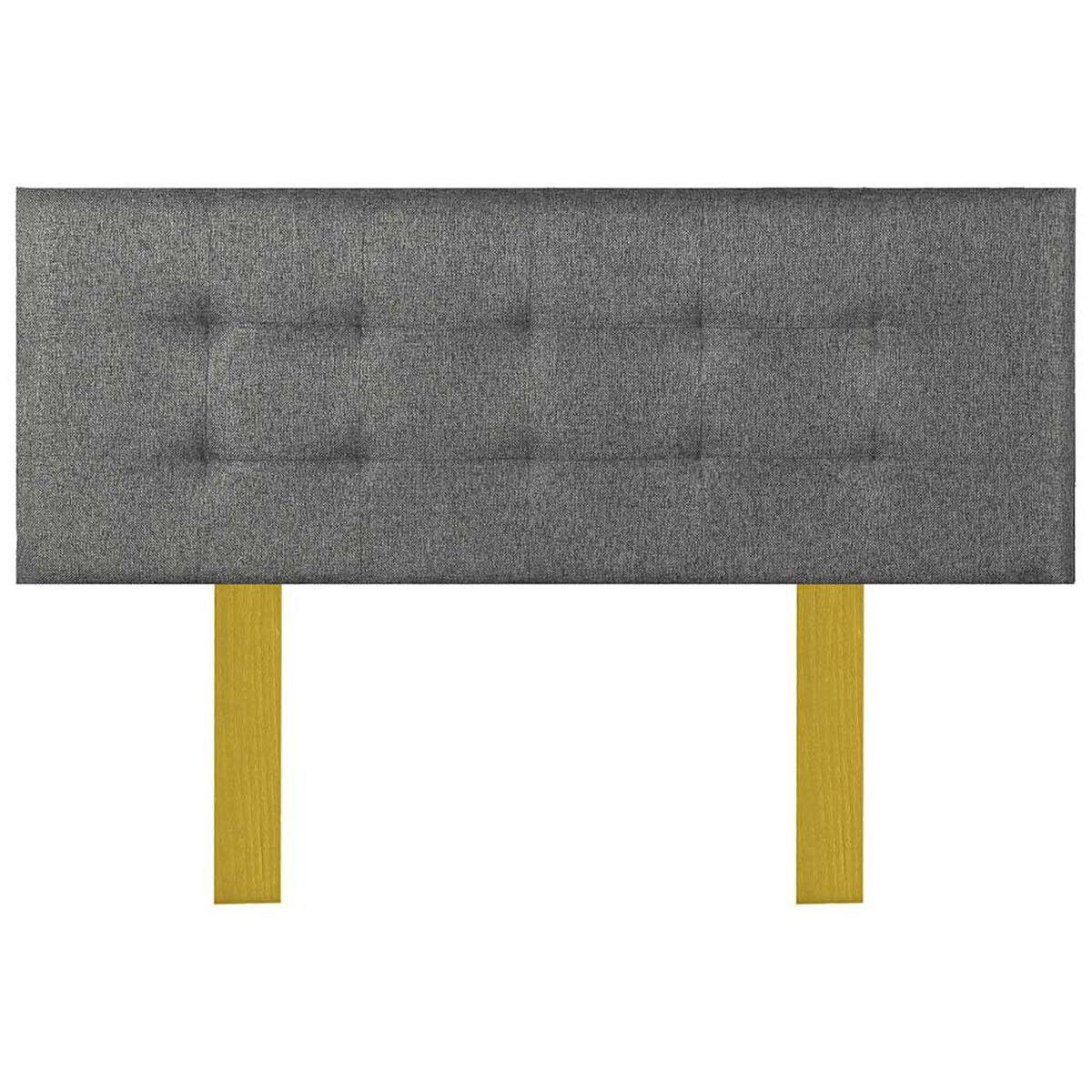 Cama Europea Simmons 2 Plazas Dreamer 190 Cm  + Respaldo Urban Gris