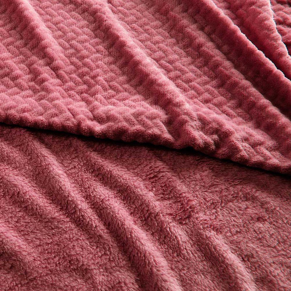 Frazada de Poliéster Mashini 2 Plazas Liso Burdeo