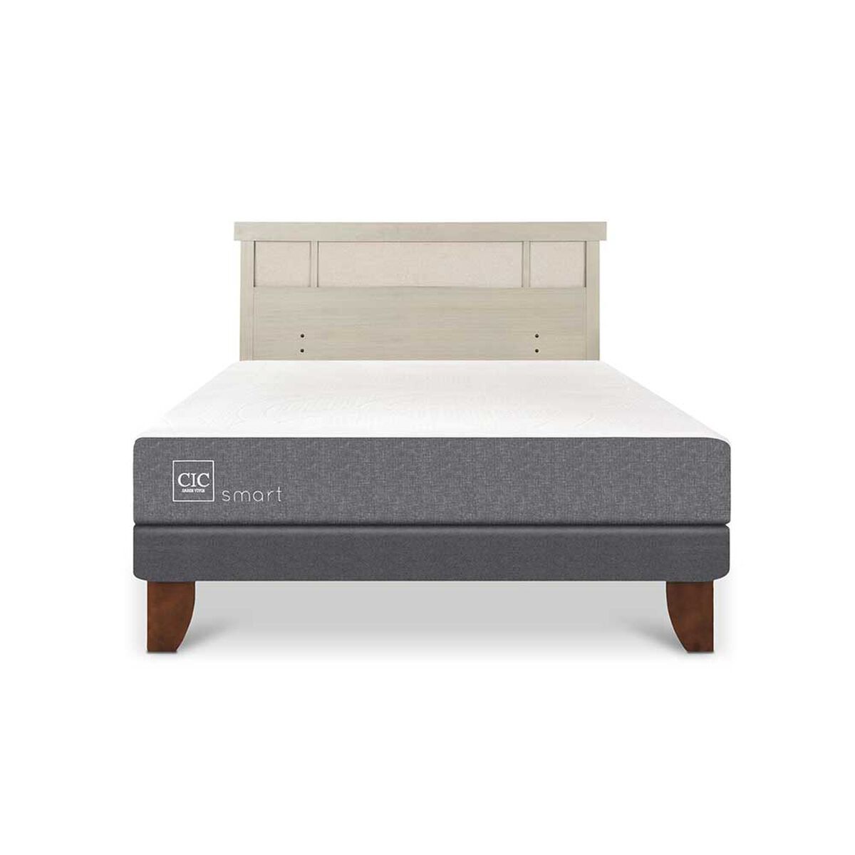 Cama Europea CIC 2 Plazas Smart + Respaldo Dublin Alpino