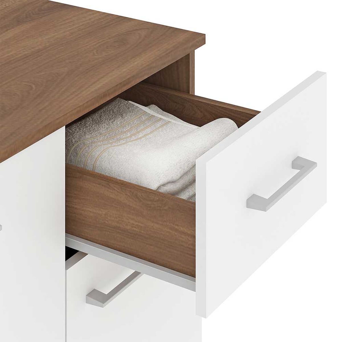 Mueble de Cocina Base Vekkahome Evandro 1 Cajón 3 Puertas Blanco