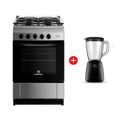 Combo Cocina a Gas Mademsa MV 220 T 4 Quemadores + Licuadora Mademsa MBL20 1,5 lts.